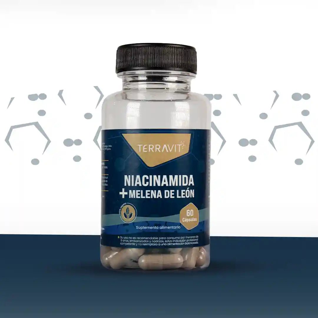 MELENA DE LEÓN + NIACINAMIDA - 60 Cápsulas - TerraVit