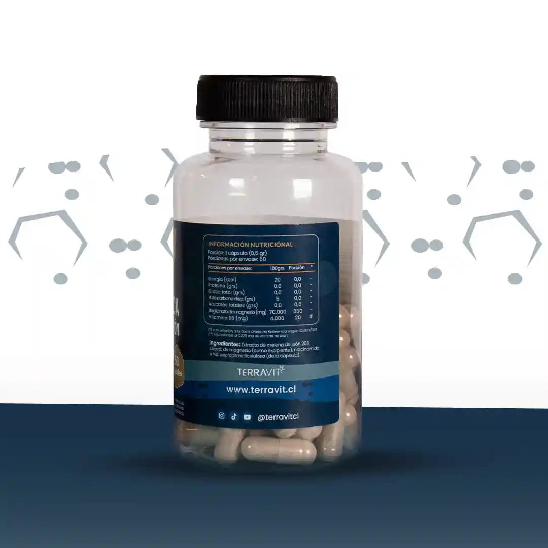 MELENA DE LEÓN + NIACINAMIDA - 60 Cápsulas - TerraVit