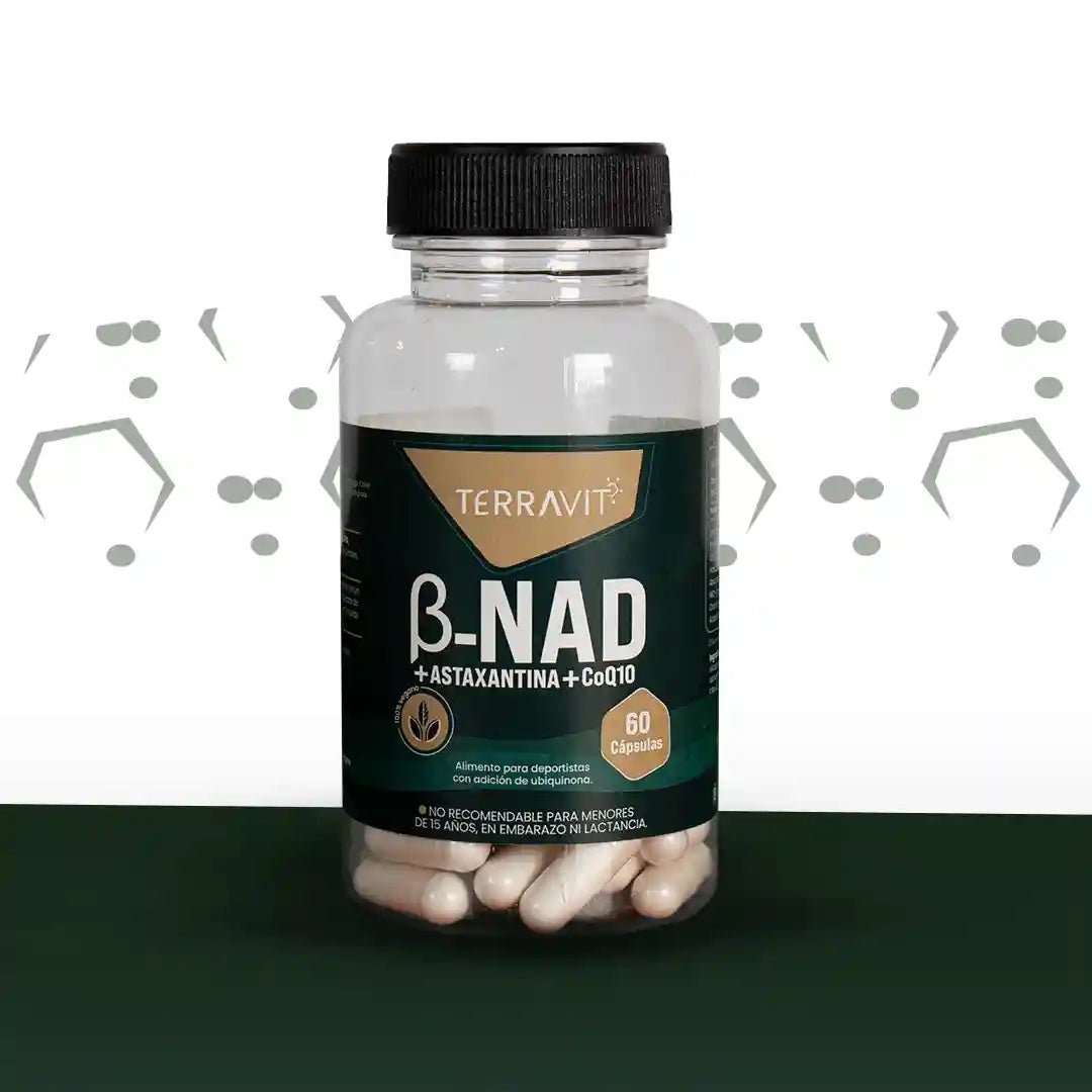 NAD⁺ + Astaxantina + Coenzima Q10 - 60 Cápsulas - TerraVit