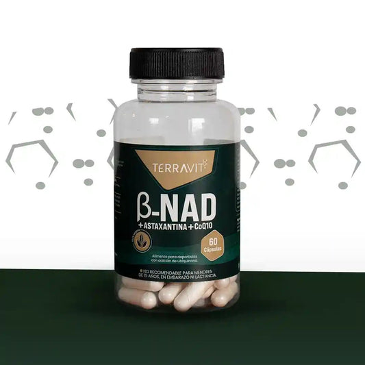 NAD⁺ + Astaxantina + Coenzima Q10 - 60 Cápsulas - TerraVit