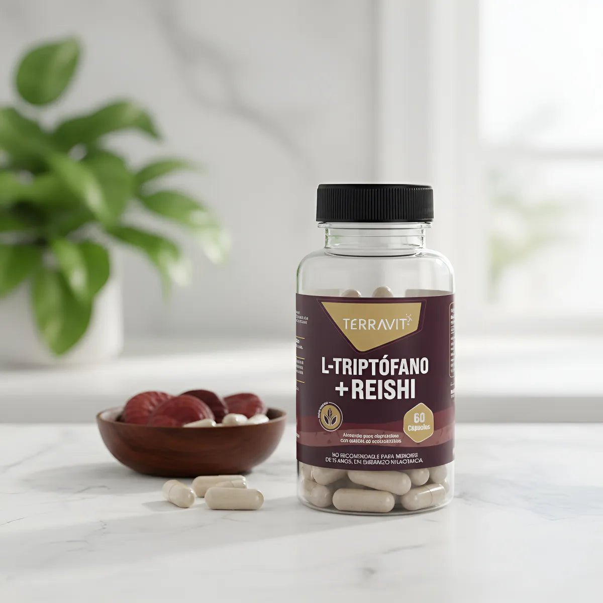 REISHI + L - TRIPTÓFANO - 60 Cápsulas - TerraVit