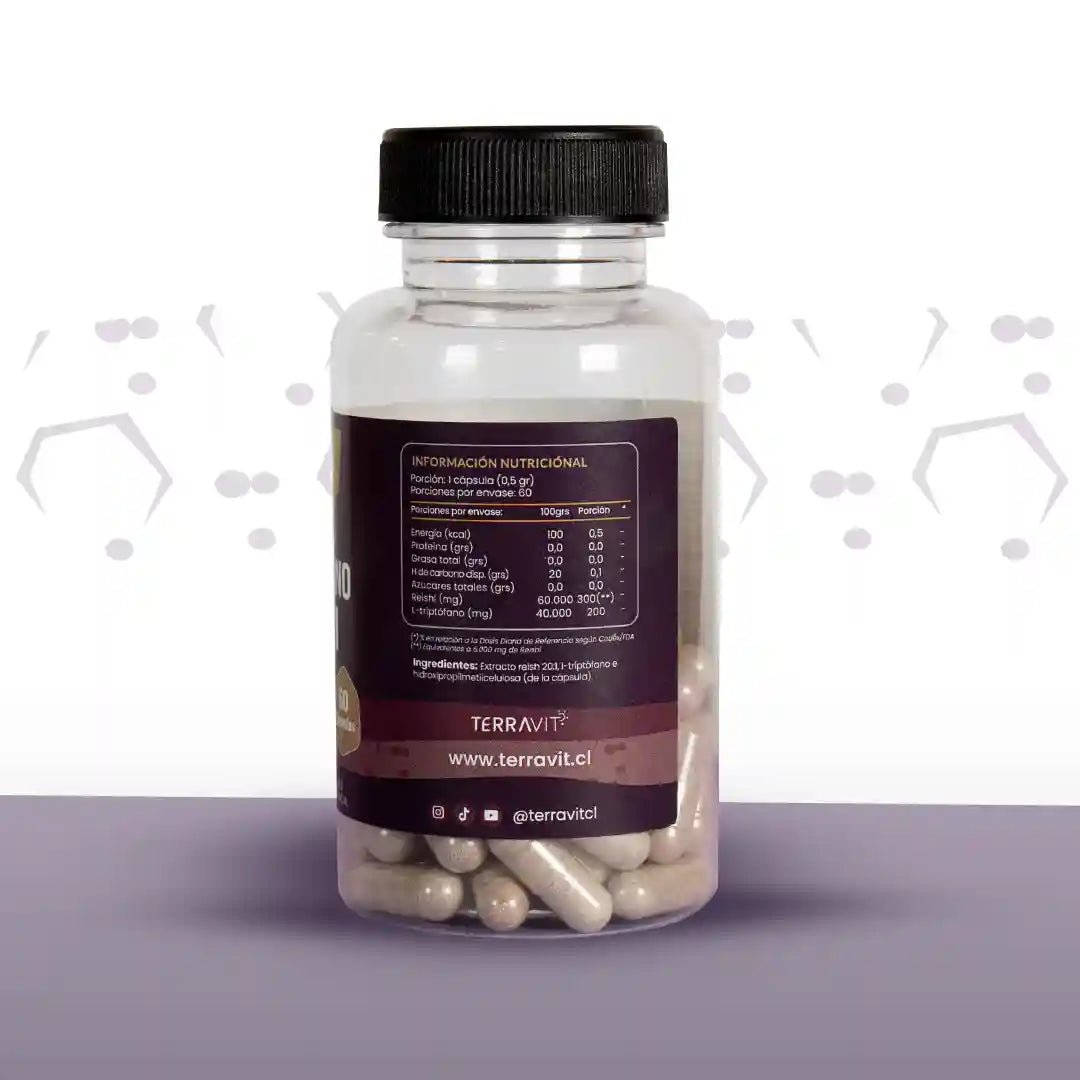 REISHI + L - TRIPTÓFANO - 60 Cápsulas - TerraVit